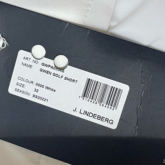 J. LINDEBERG Gwen Golf Shorts Size 32 White NEW Active Performance Casual Sporty - Picture 8 of 12